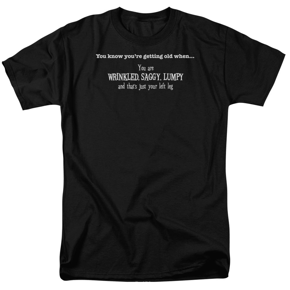 Getting Old Wrinkled Mens T Shirt Black