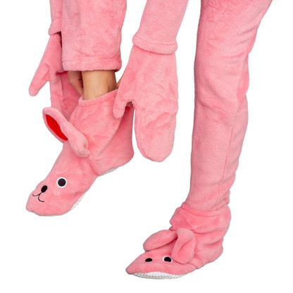 A Christmas Story Bunny Union Suit Pajama Costume Pink