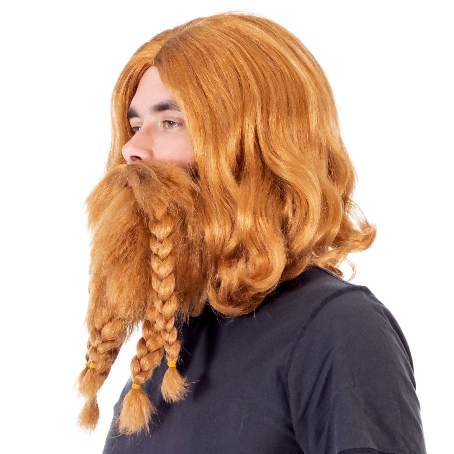 Adult Deluxe Viking Wig and Beard Halloween Cosplay Costume Accessory Set