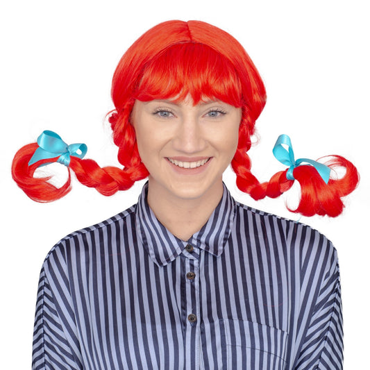 Fast Food Red Hair with Braids Adult Deluxe Halloween Costume Cosplay Wig