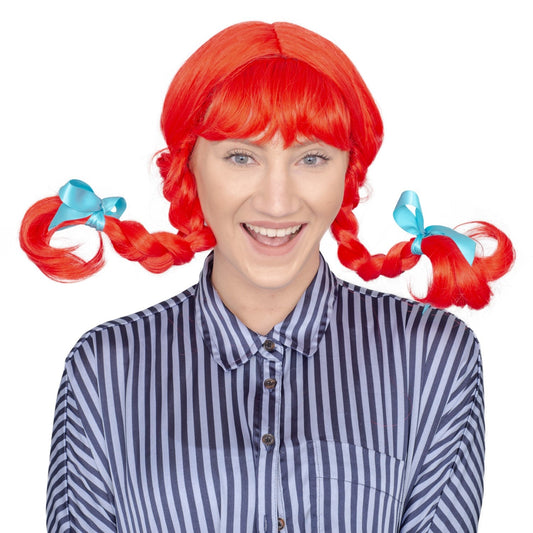 Fast Food Red Hair with Braids Adult Deluxe Halloween Costume Cosplay Wig