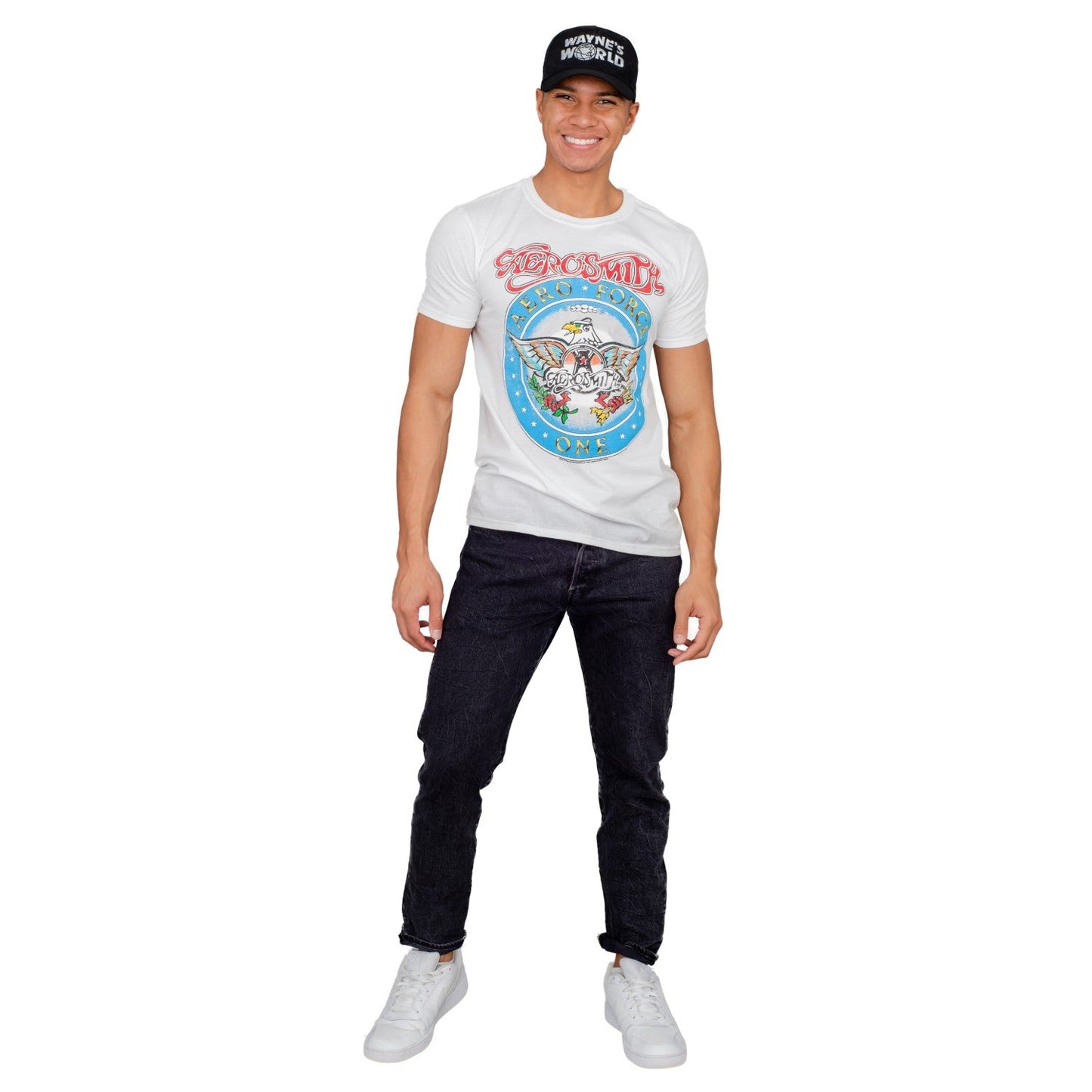 Adult Wayne's World T Shirt and Hat Costume Set