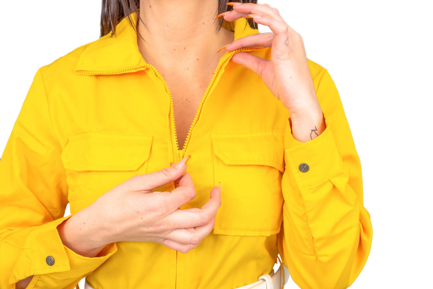 April O' Neil Yellow Ladies Costume Jumpsuit Yellow