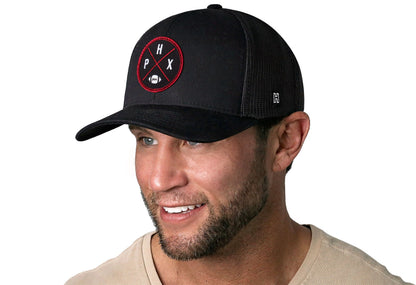 Arizona Trucker Haka Hat Black PHX X Football Snapback