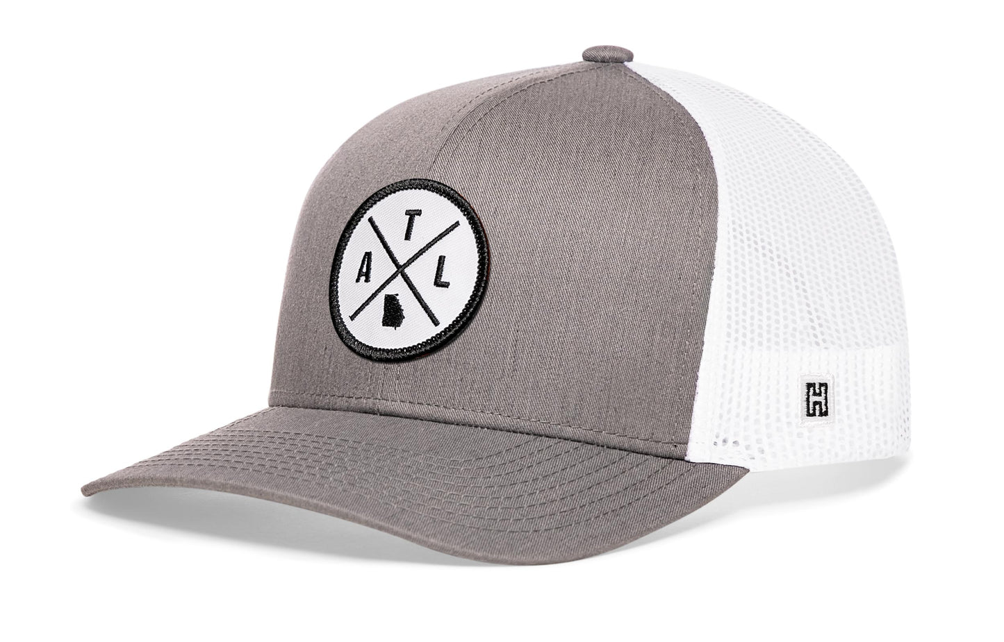 Atlanta Trucker Haka Hat Gray-White ATL X Snapback