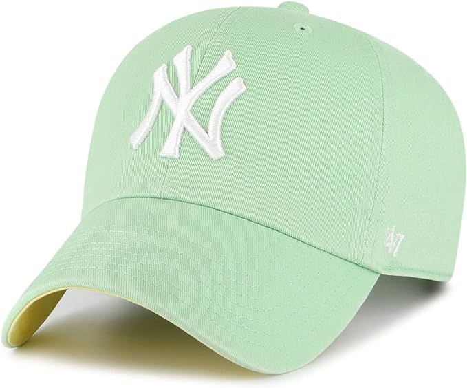 47 Brand MLB New York Yankees Ballpark Clean Up Hat Adjustable Cap Hemlock Green