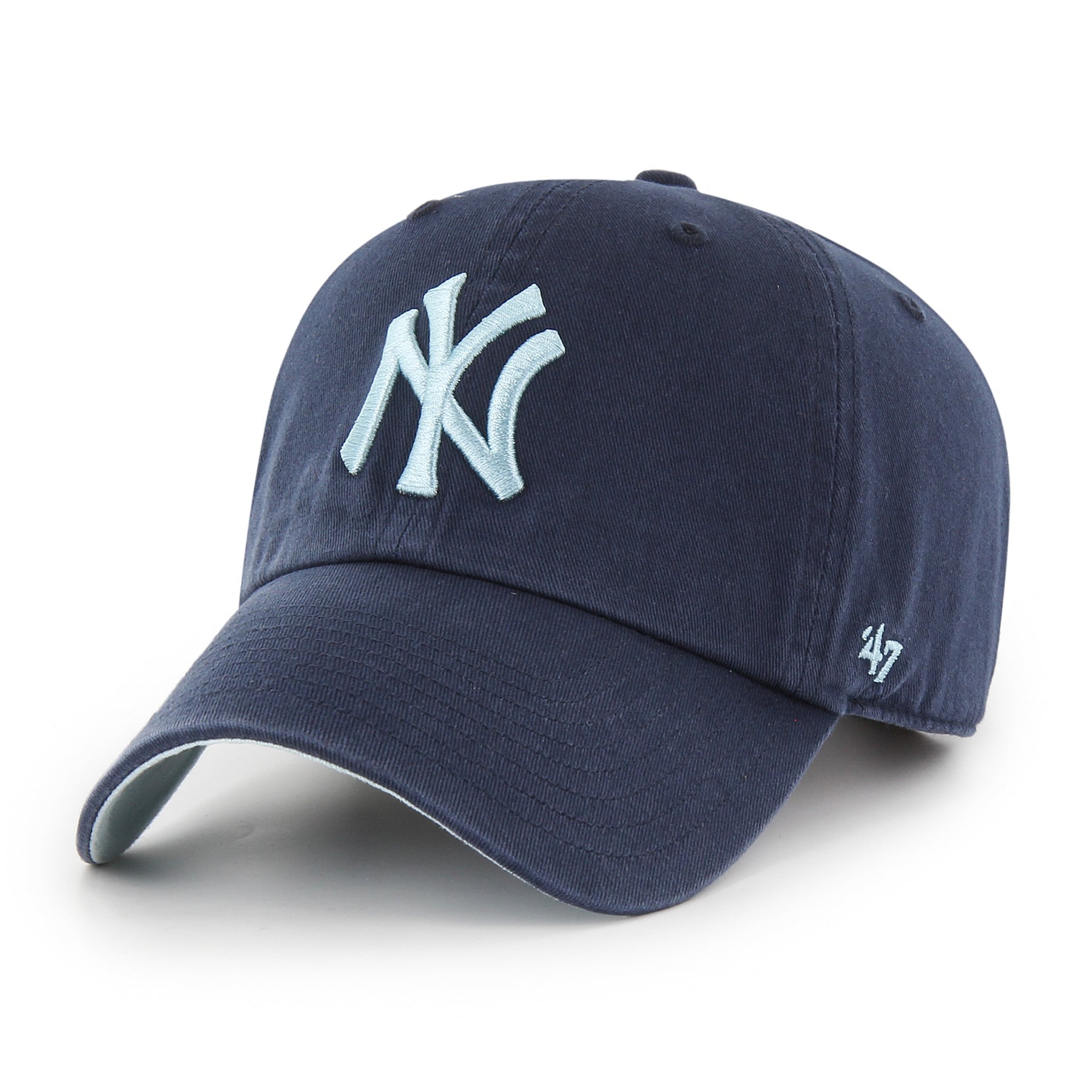 47 Brand MLB New York Yankees Ballpark Clean Up Hat Adjustable Cap Navy Blue