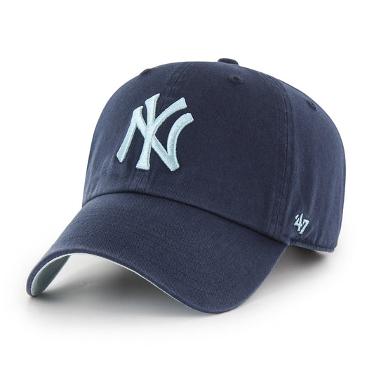 47 Brand MLB New York Yankees Ballpark Clean Up Hat Adjustable Cap Navy Blue