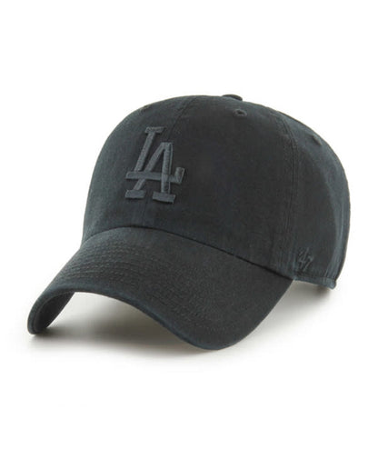 47 Brand MLB Los Angeles Dodgers Clean Up Hat Adjustable Cap Black