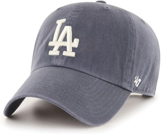 47 Brand MLB Los Angeles Dodgers Clean Up Hat Adjustable Cap Vintage Navy