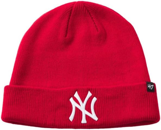 47 Brand MLB New York Yankees Cuffed Knit Beanie Winter Hat Red