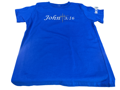 Hulk Hogan John 3:16 Youth Kids T Shirt Blue