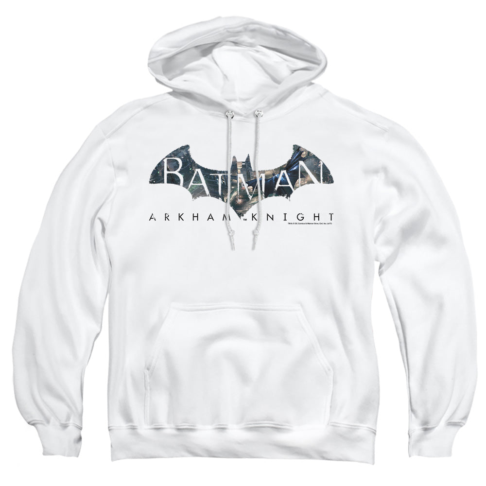 Batman Arkham Knight Descending Logo Mens Hoodie White