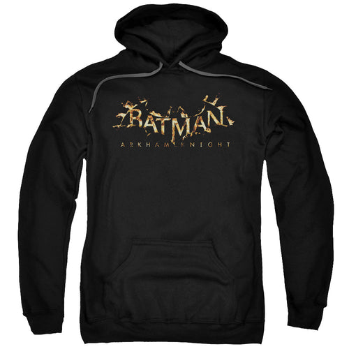 Batman Arkham Knight Ak Flame Logo Mens Hoodie Black
