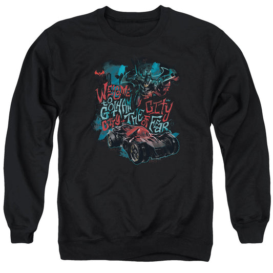 Batman Arkham Knight City Of Fear Mens Crewneck Sweatshirt Black Officially Licensed