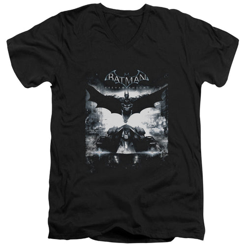 Batman Arkham Knight Forward Force Mens Slim Fit V Neck T Shirt Black