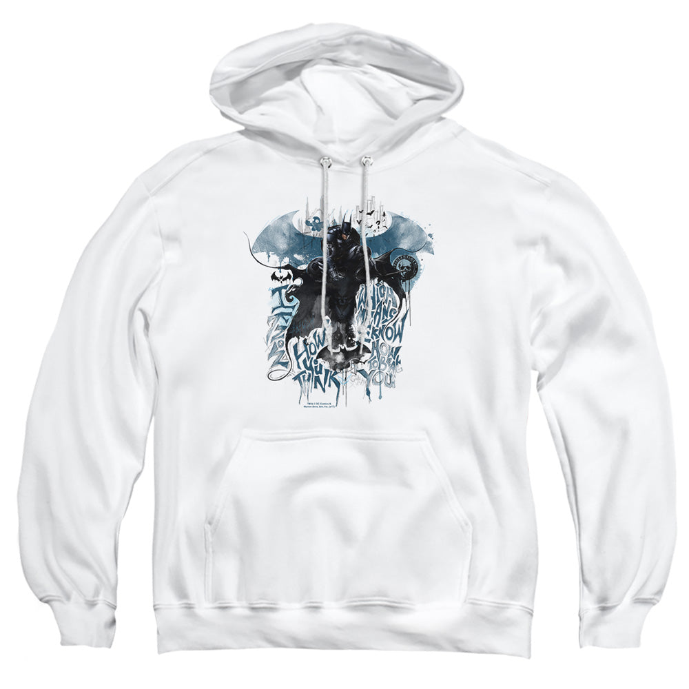 Batman Arkham Knight I Know Mens Hoodie White