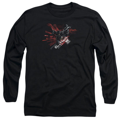Batman Arkham Knight Ak Tech Mens Long Sleeve Shirt Black