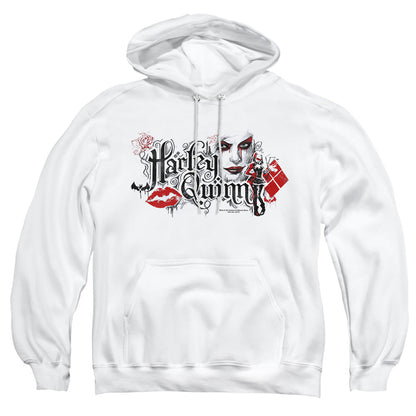 Batman Arkham Knight Lips Mens Hoodie White