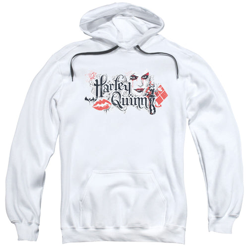 Batman Arkham Knight Lips Mens Hoodie White