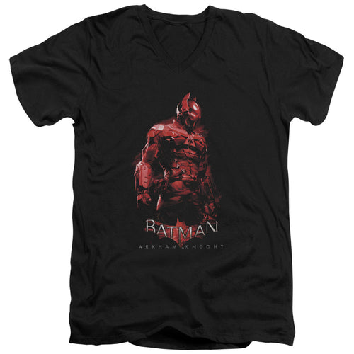 Batman Arkham Knight Knight Mens Slim Fit V Neck T Shirt Black
