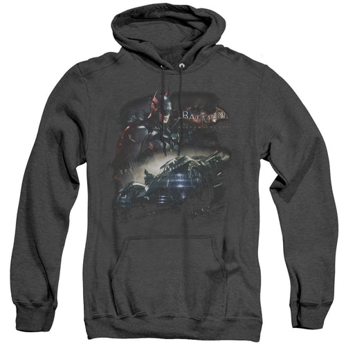 Batman Arkham Knight Knight Rider Heather Mens Hoodie Black