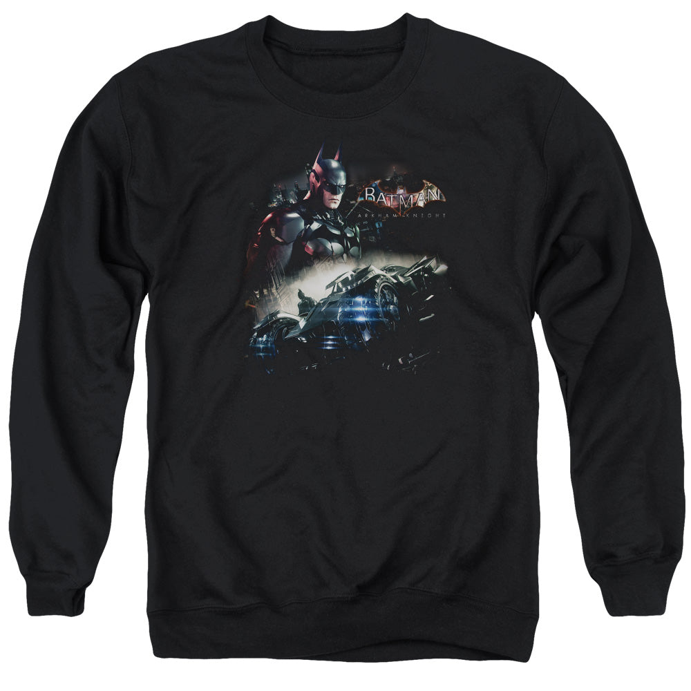 Batman Arkham Knight Knight Rider Mens Crewneck Sweatshirt Black Officially Licensed