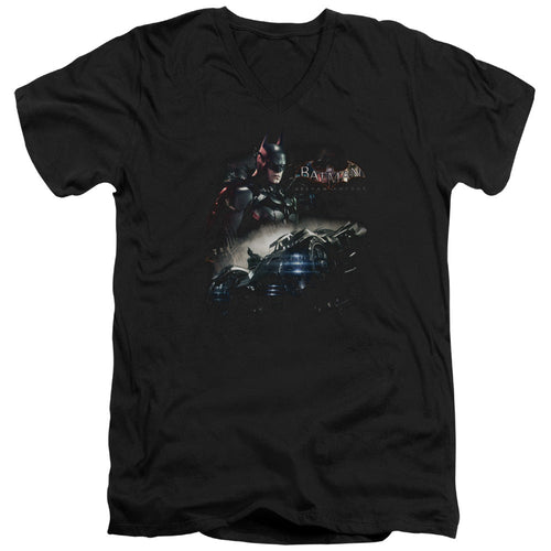 Batman Arkham Knight Knight Rider Mens Slim Fit V Neck T Shirt Black