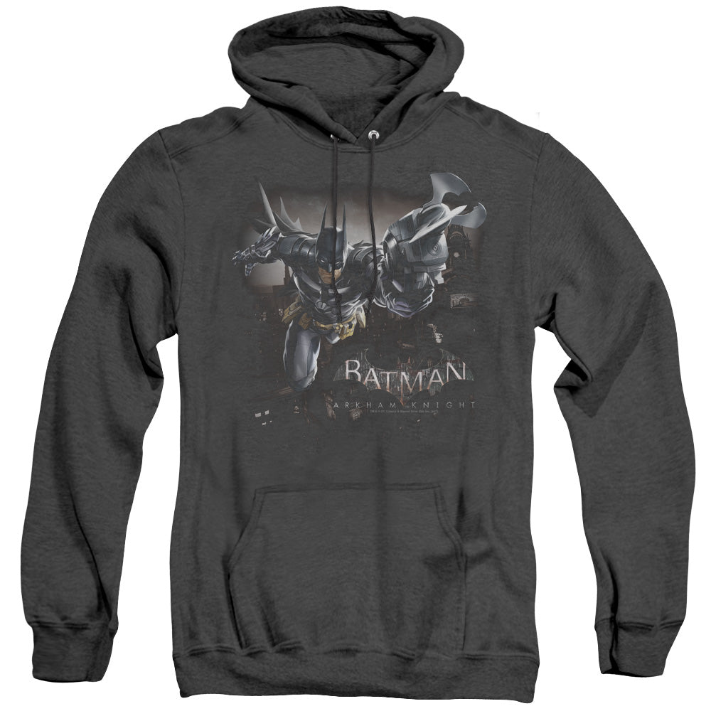Batman Arkham Knight Grapple Heather Mens Hoodie Black