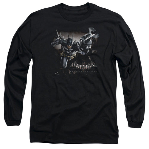Batman Arkham Knight Grapple Mens Long Sleeve Shirt Black