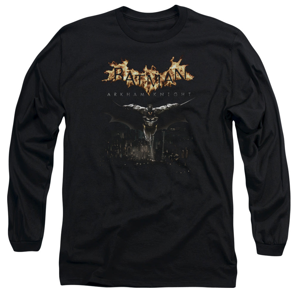 Batman Arkham Knight City Watch Mens Long Sleeve Shirt Black