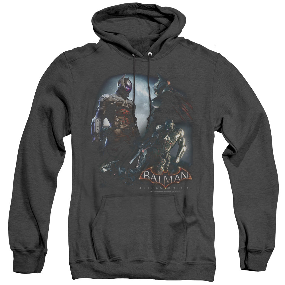 Batman Arkham Knight Face Off Heather Mens Hoodie Black
