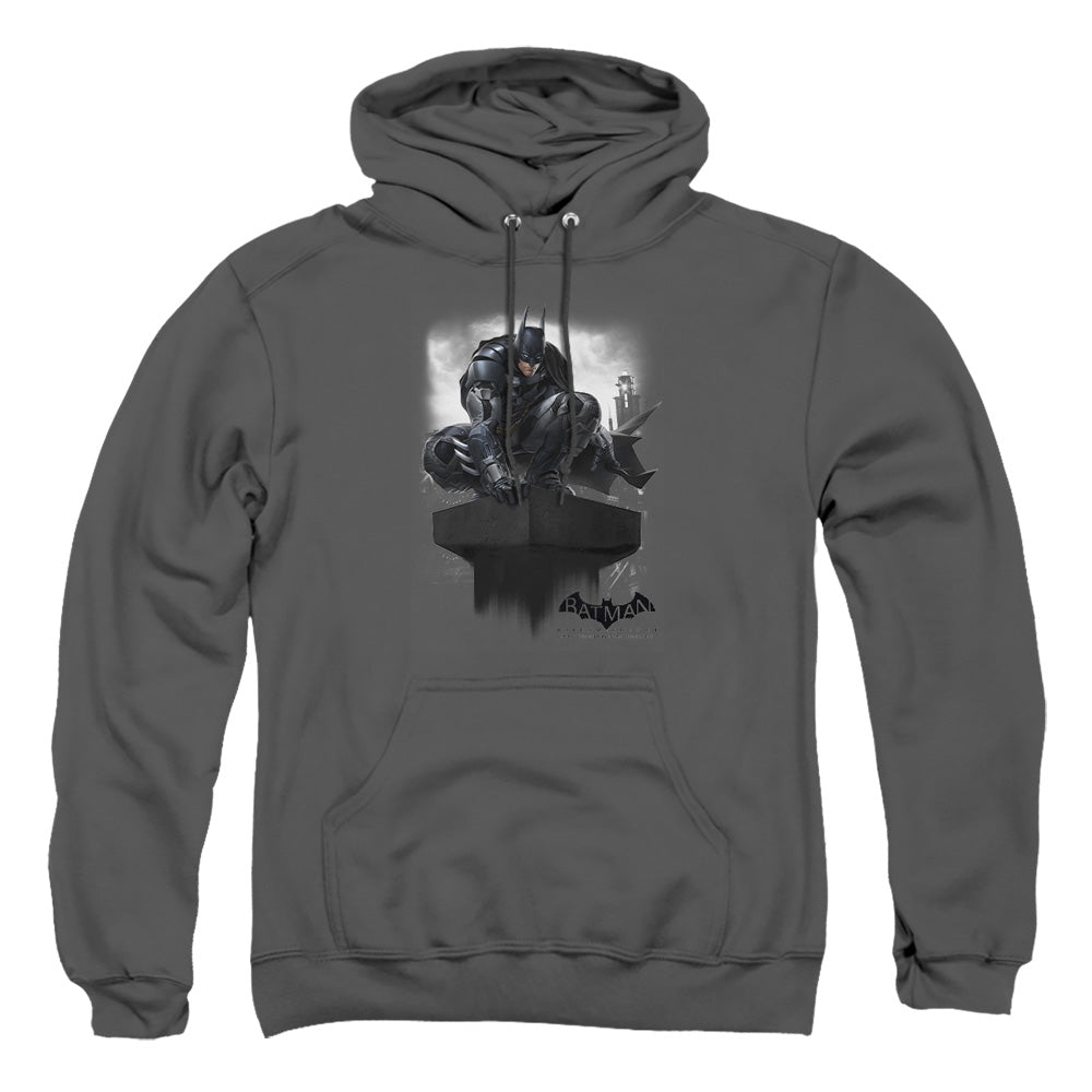 Batman Arkham Knight Perched Mens Hoodie Charcoal