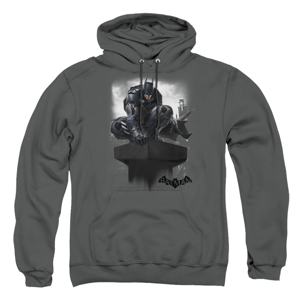 Batman Arkham Knight Perched Mens Hoodie Charcoal