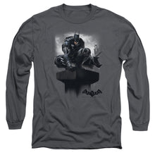 Load image into Gallery viewer, Batman Arkham Knight Perched Mens Long Sleeve Shirt Charcoal
