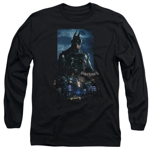 Batman Arkham Knight Batmobile Mens Long Sleeve Shirt Black