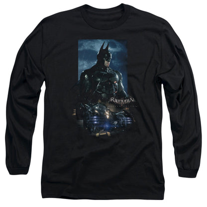 Batman Arkham Knight Batmobile Mens Long Sleeve Shirt Black