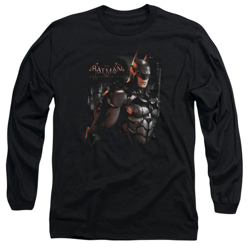 Batman Arkham Knight Dark Knight Mens Long Sleeve Shirt Black