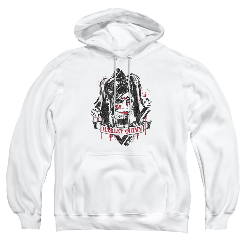 Batman Arkham Knight Sugar Quinn Mens Hoodie White