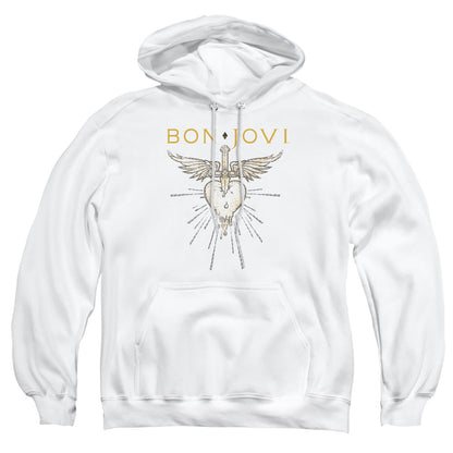 Bon Jovi Greatest Hits Mens Hoodie White