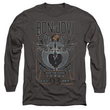 Load image into Gallery viewer, Bon Jovi Keep The Faith Mens Long Sleeve Shirt Charcoal Officially Licensed
