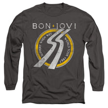 Load image into Gallery viewer, Bon Jovi Slippery When Wet World Tour Mens Long Sleeve Shirt Charcoal Officially Licensed
