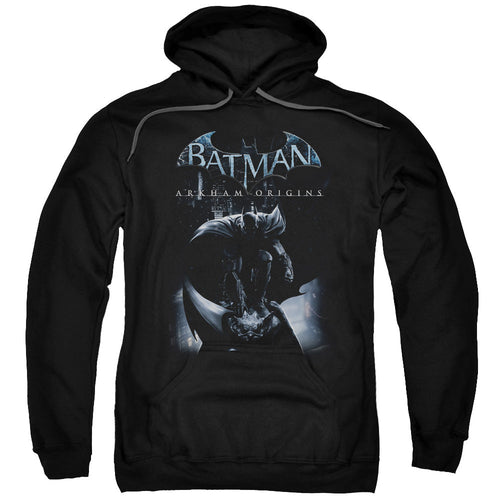 Batman Arkham Origins Perched Cat Mens Hoodie Black