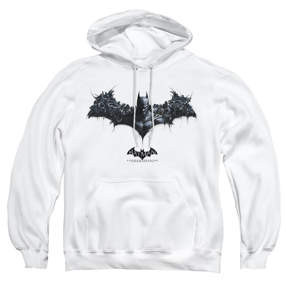 Batman Arkham Origins Bat Of Enemies Mens Hoodie White