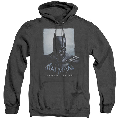 Batman Arkham Origins Two Sides Heather Mens Hoodie Black