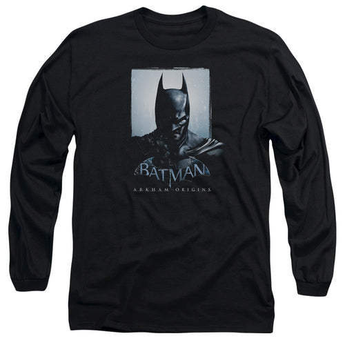 Batman Arkham Origins Two Sides Mens Long Sleeve Shirt Black