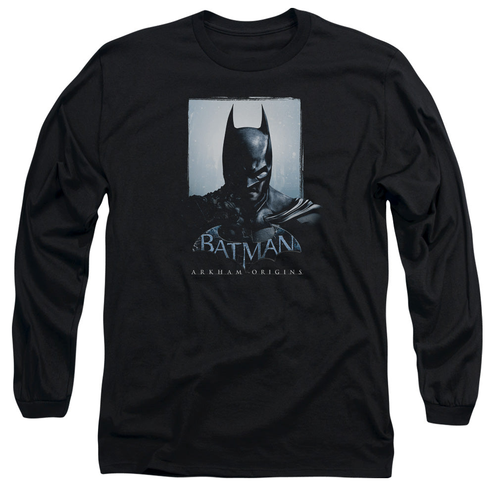 Batman Arkham Origins Two Sides Mens Long Sleeve Shirt Black