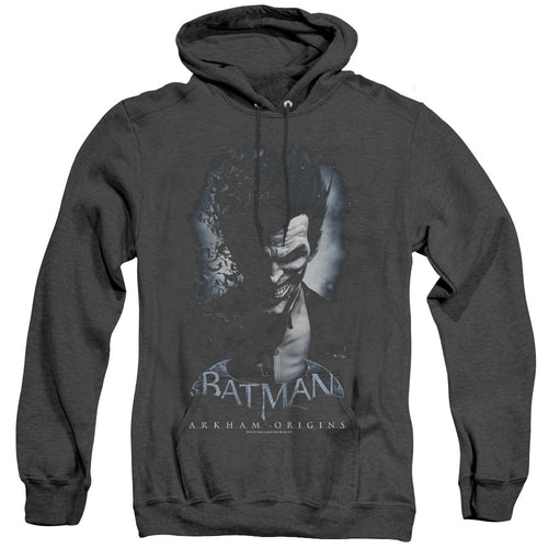 Batman Arkham Origins Joker Heather Mens Hoodie Black