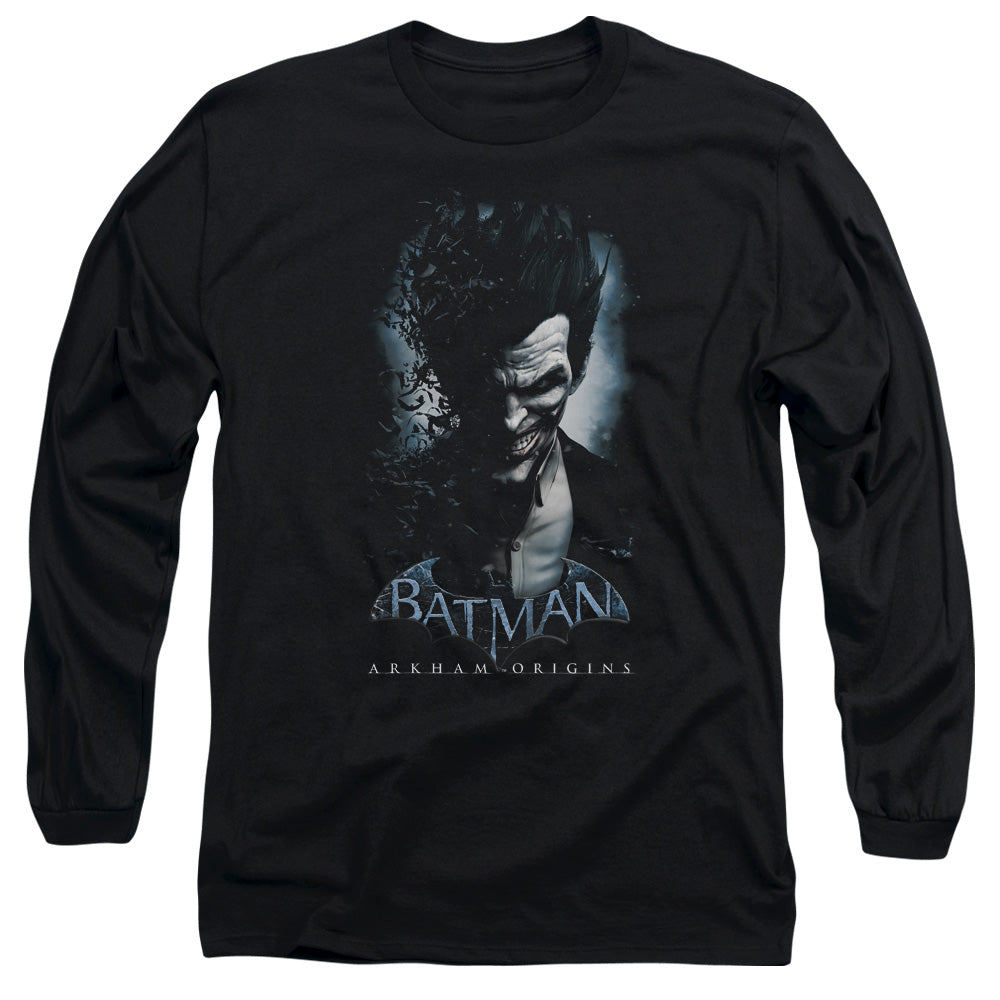 Batman Arkham Origins Joker Mens Long Sleeve Shirt Black