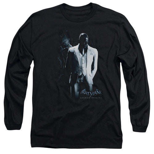 Batman Arkham Origins Black Mask Mens Long Sleeve Shirt Black